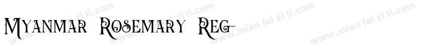 Myanmar Rosemary Reg字体转换